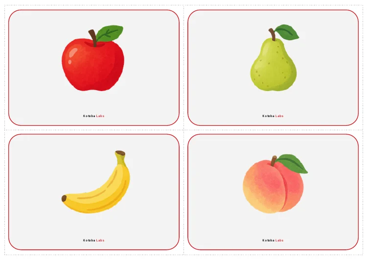 Fruits flashcards preview