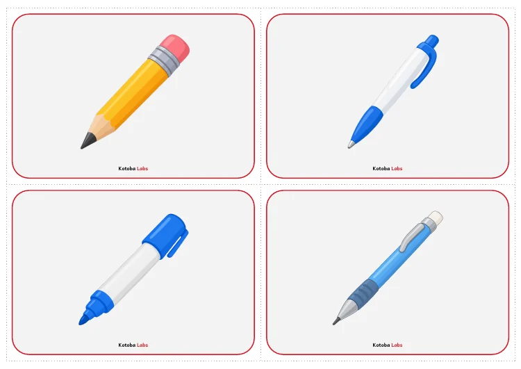 Stationery flashcards preview